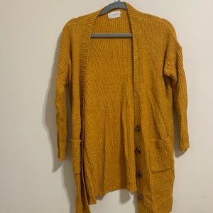 Mustard long Sleeve Cardigan